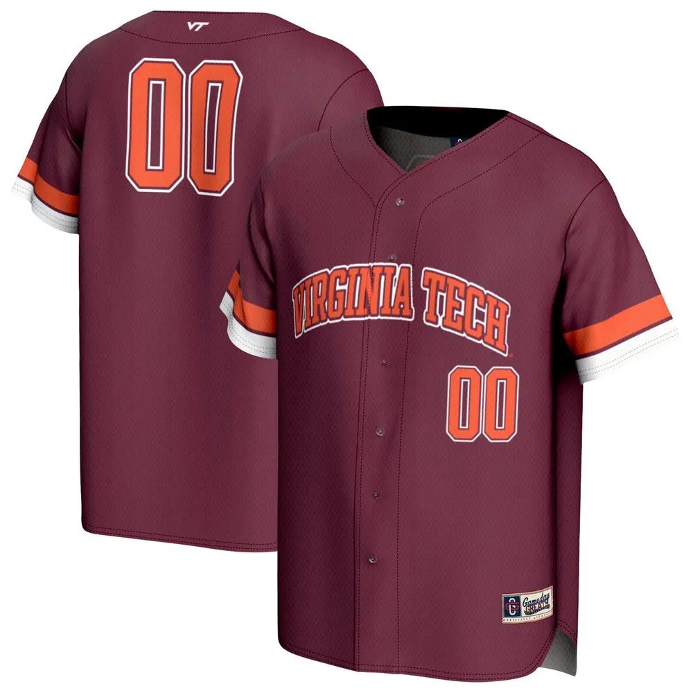 #00 Virginia Tech Hokies GameDay Greats Adult Lightweight Collegiate Baseball Fashion Jersey - Maroon