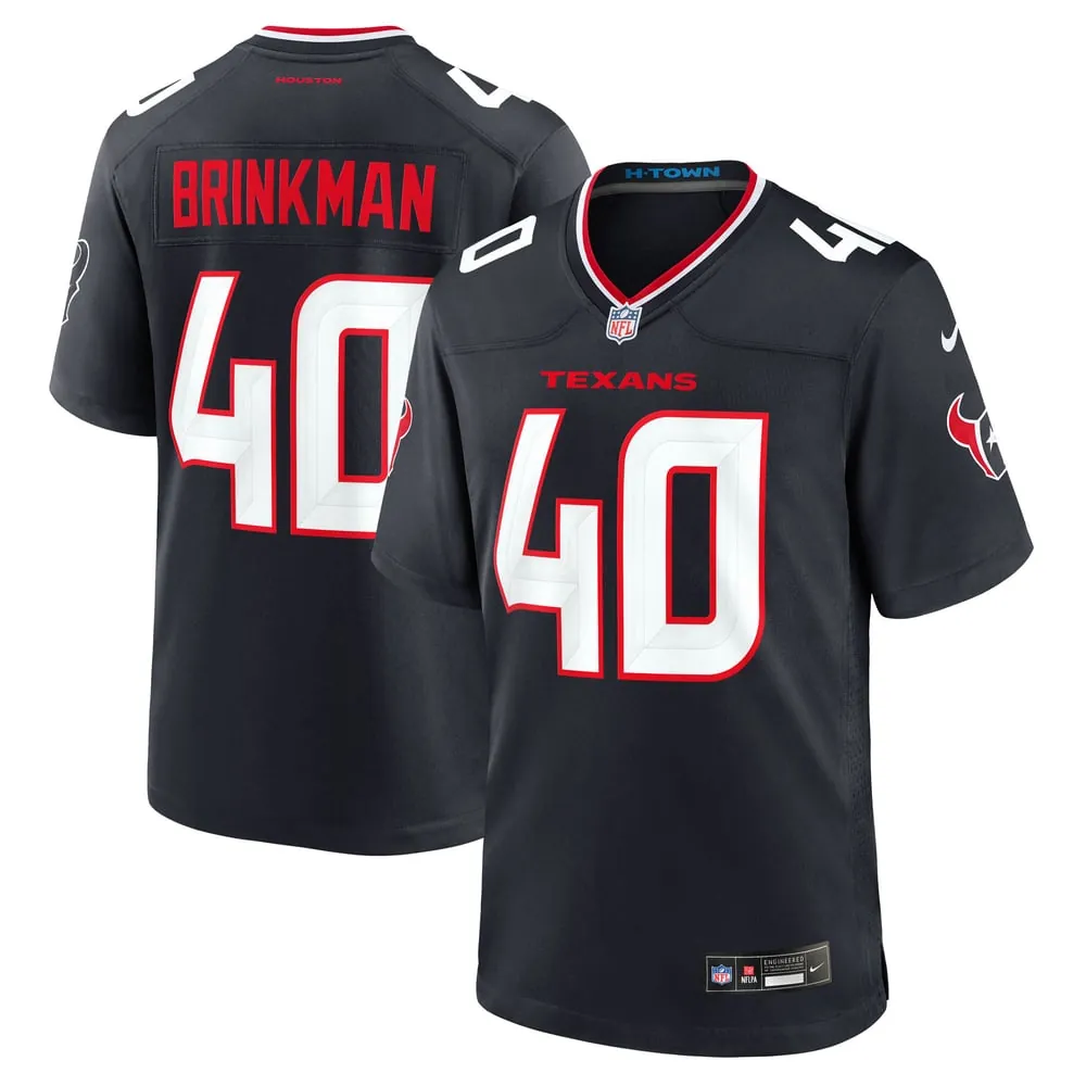 Austin Brinkman Houston Texans Nike Team Game Jersey -  Navy