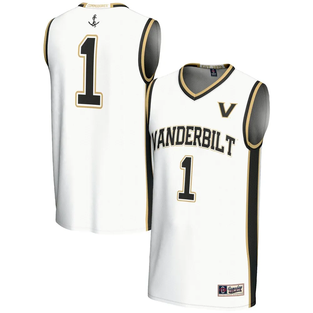 #1 Vanderbilt Commodores GameDay Greats Replica Lightweight Basketball Jersey - White