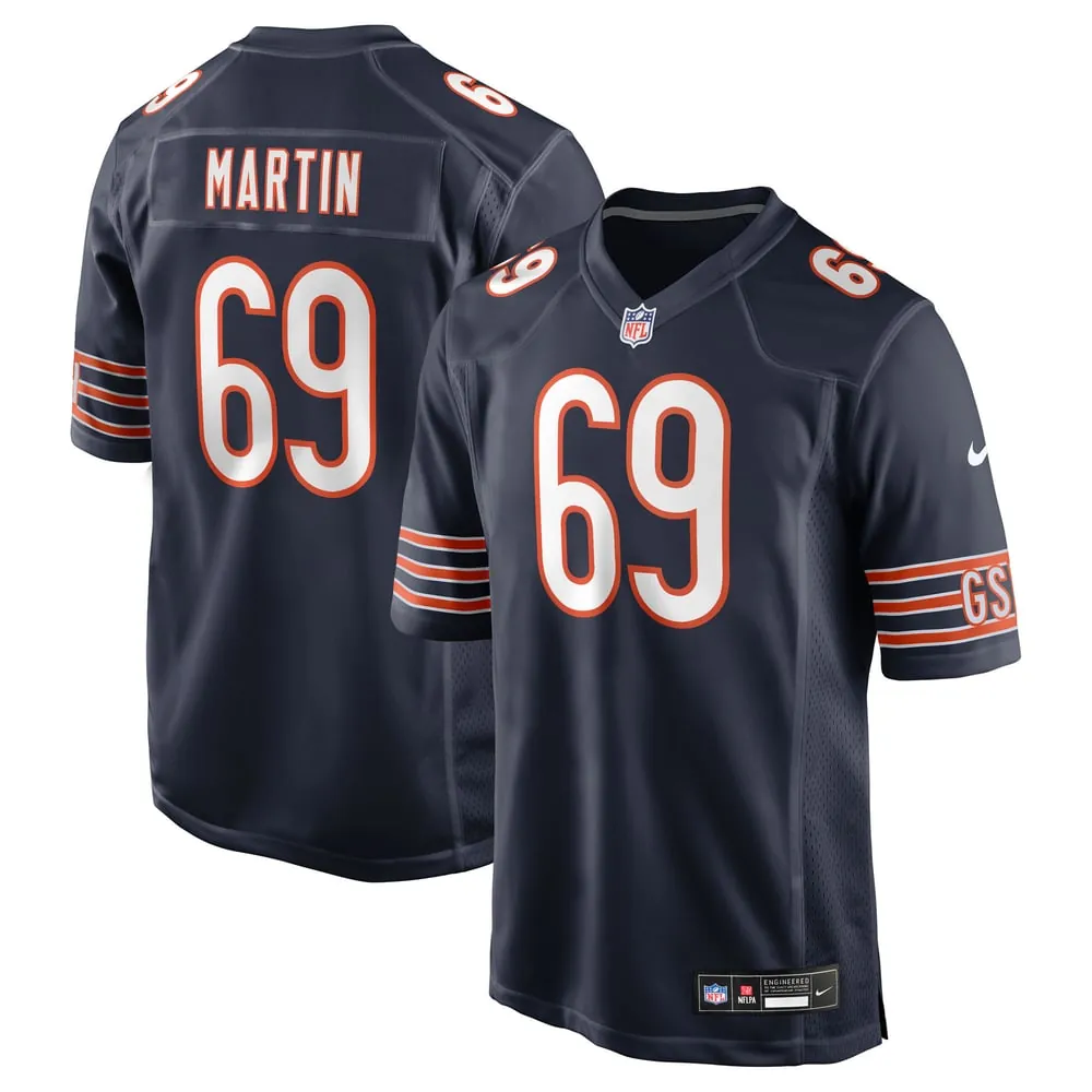 Jeremiah Martin Chicago Bears Nike Team Game Jersey -  Navy