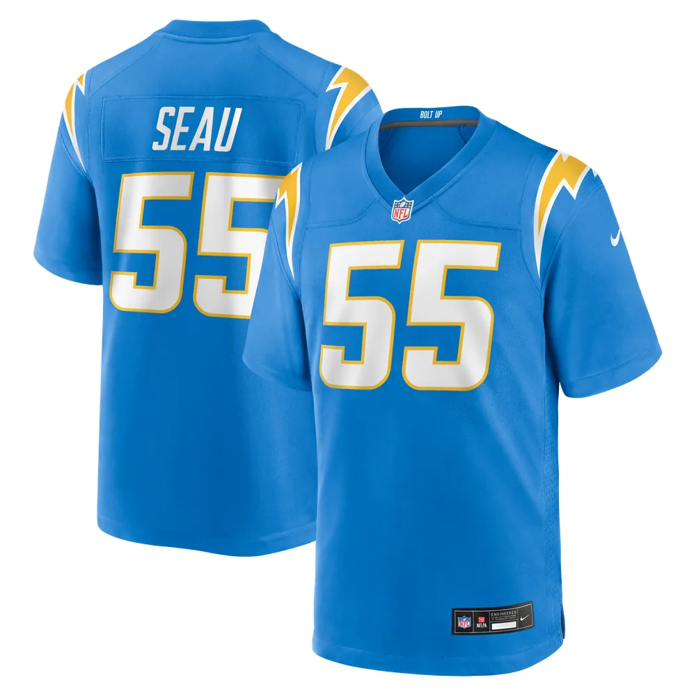 Junior Seau Los Angeles Chargers Nike Game Retired Player Jersey - Powder Blue
