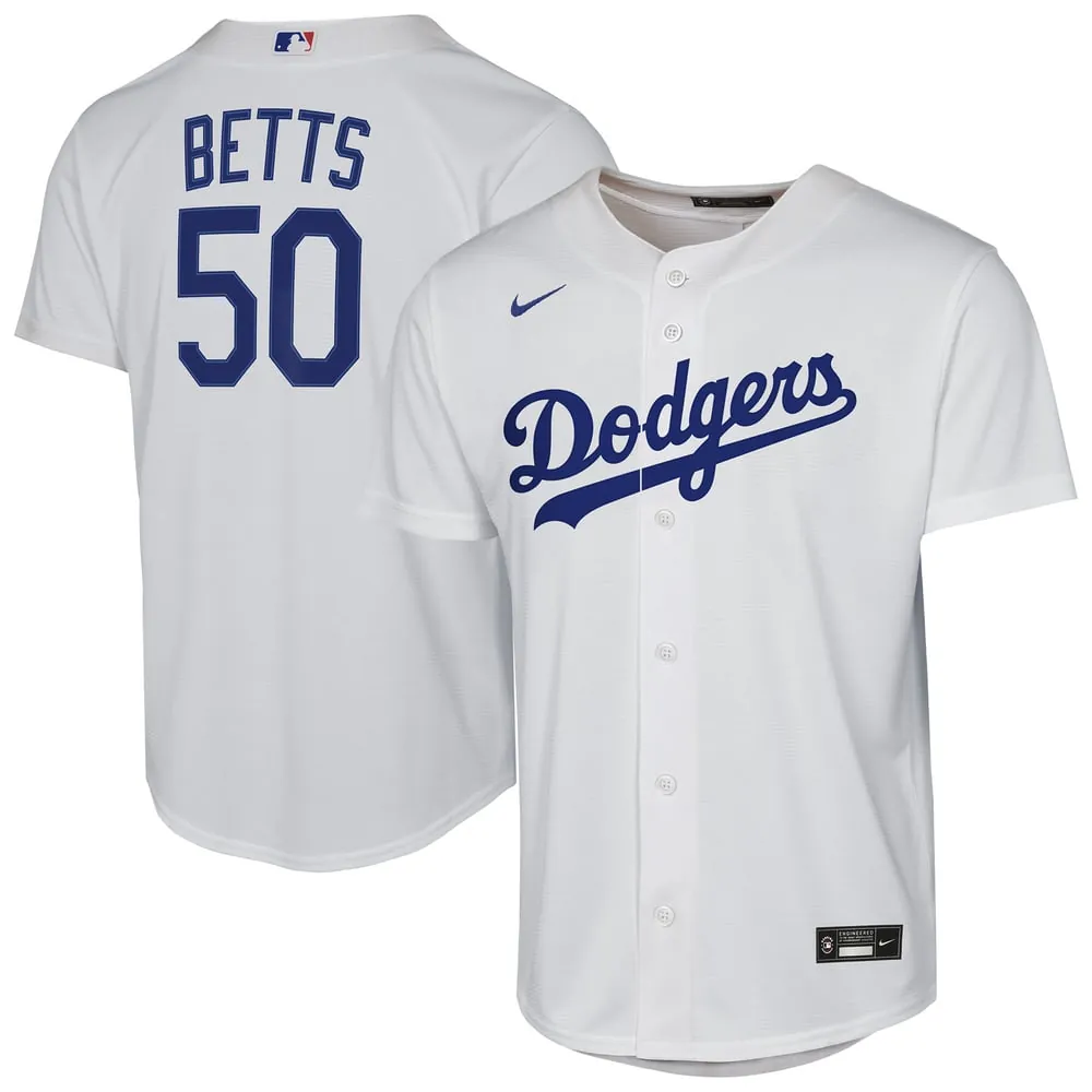 Mookie Betts Los Angeles Dodgers Nike Youth Home Replica Player Jersey - White