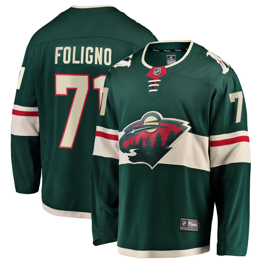 Nick Foligno Minnesota Wild Fanatics Home Breakaway Jersey - Green