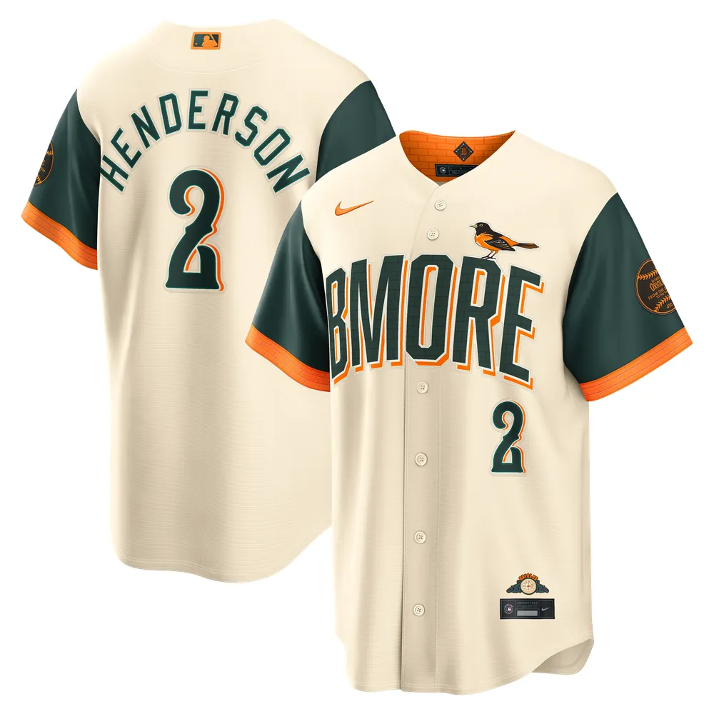 Gunnar Henderson Baltimore Orioles Nike 2026 City Connect Stadium Jersey - Cream