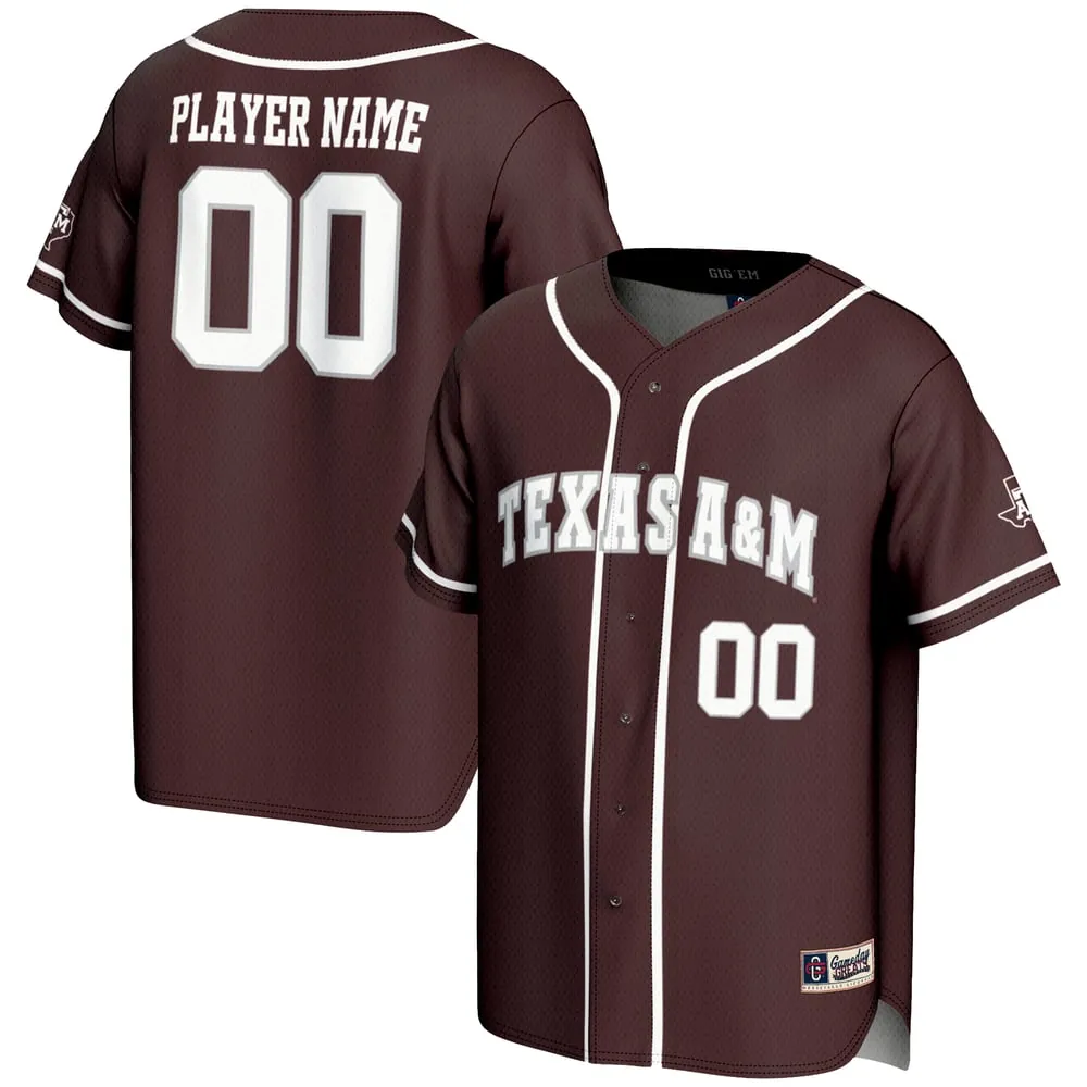 Texas A&M Aggies GameDay Greats NIL Pick-A-Player Lightweight Baseball Jersey - Maroon