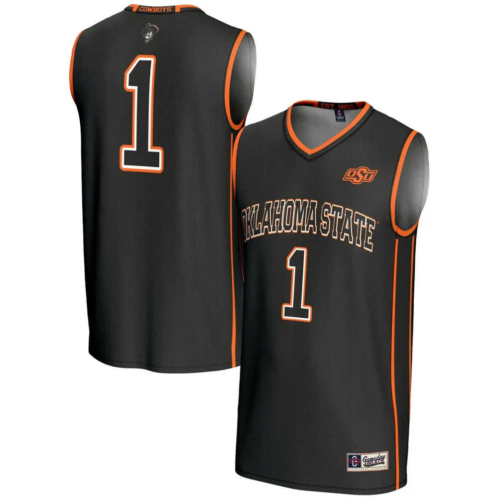 #1 Oklahoma State Cowboys GameDay Greats Unisex Lightweight Basketball Jersey - Black