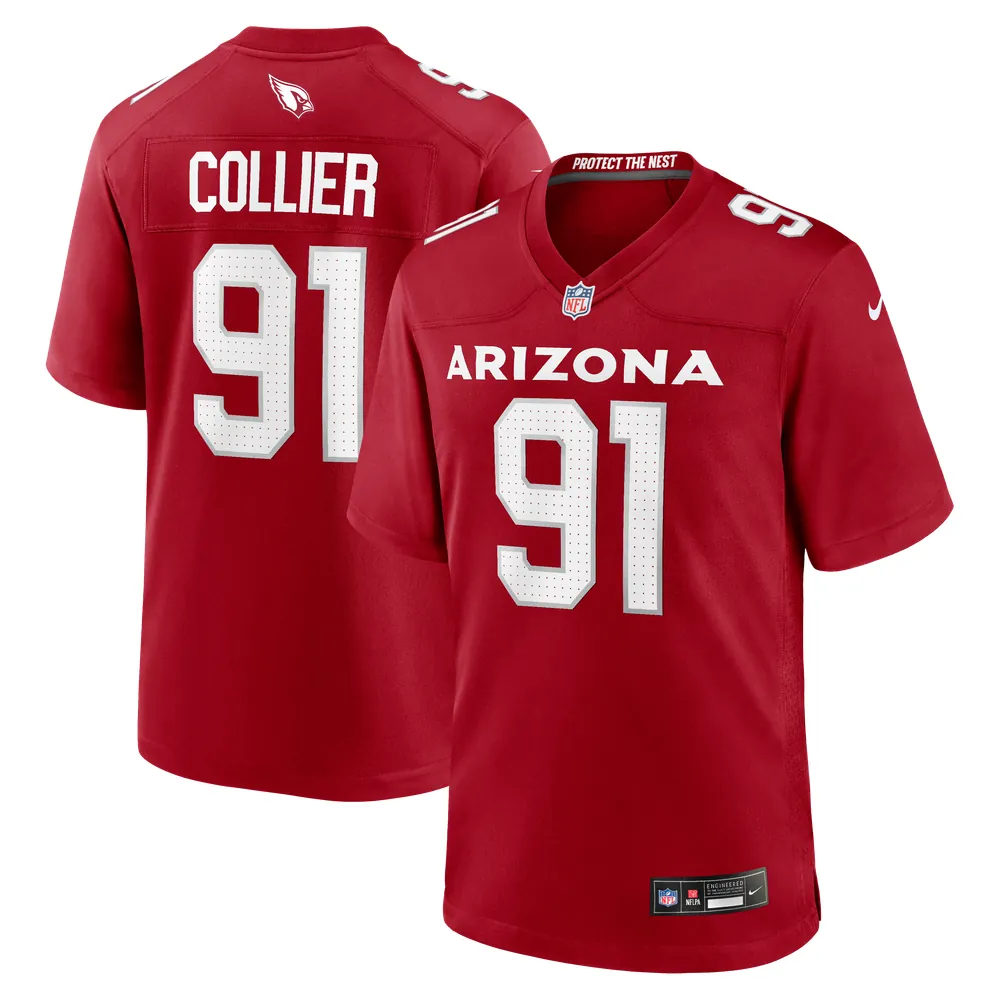 L.J. Collier Arizona Cardinals Nike Team Game Jersey -  Cardinal
