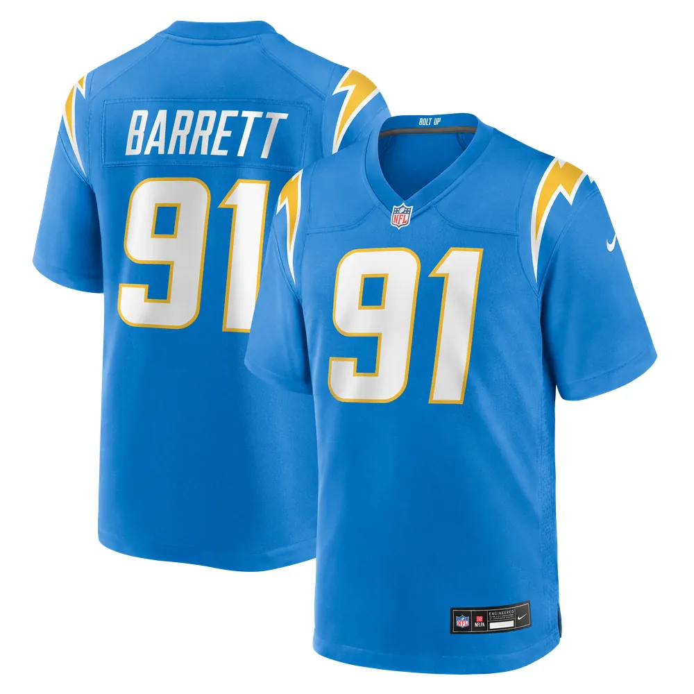 Nick Barrett Los Angeles Chargers Nike Team Game Jersey - Powder Blue