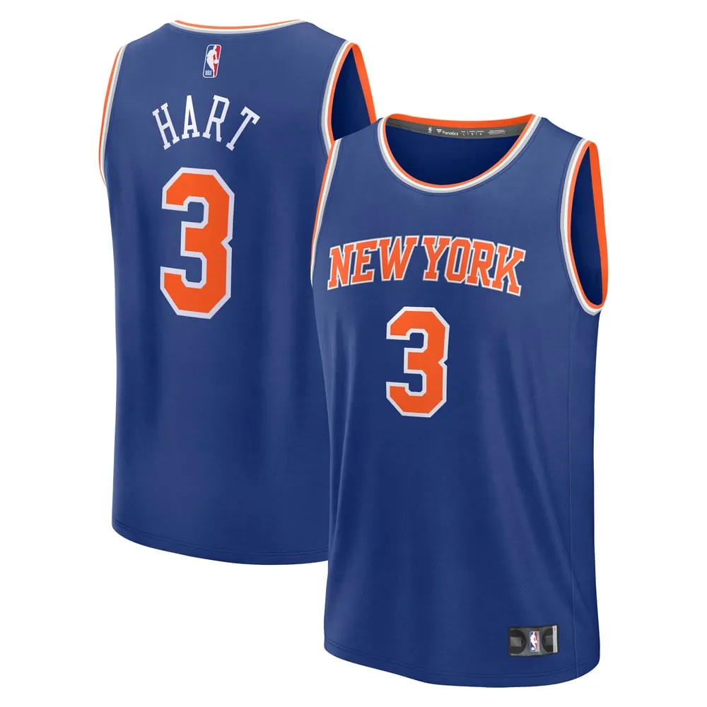 Josh Hart New York Knicks Fanatics Fast Break Replica Player Jersey - Icon Edition - Blue