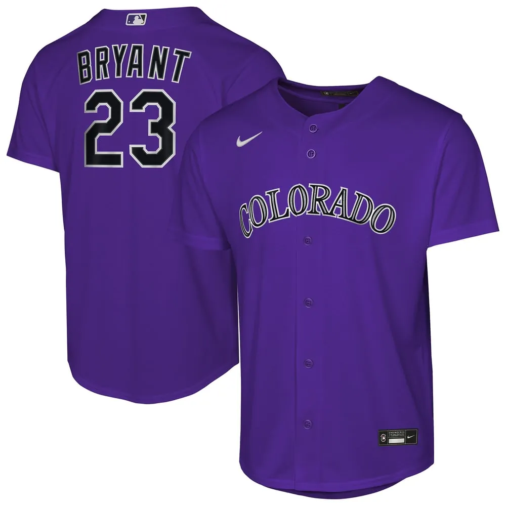 Kris Bryant Colorado Rockies Nike Youth Alternate Replica Jersey - Purple