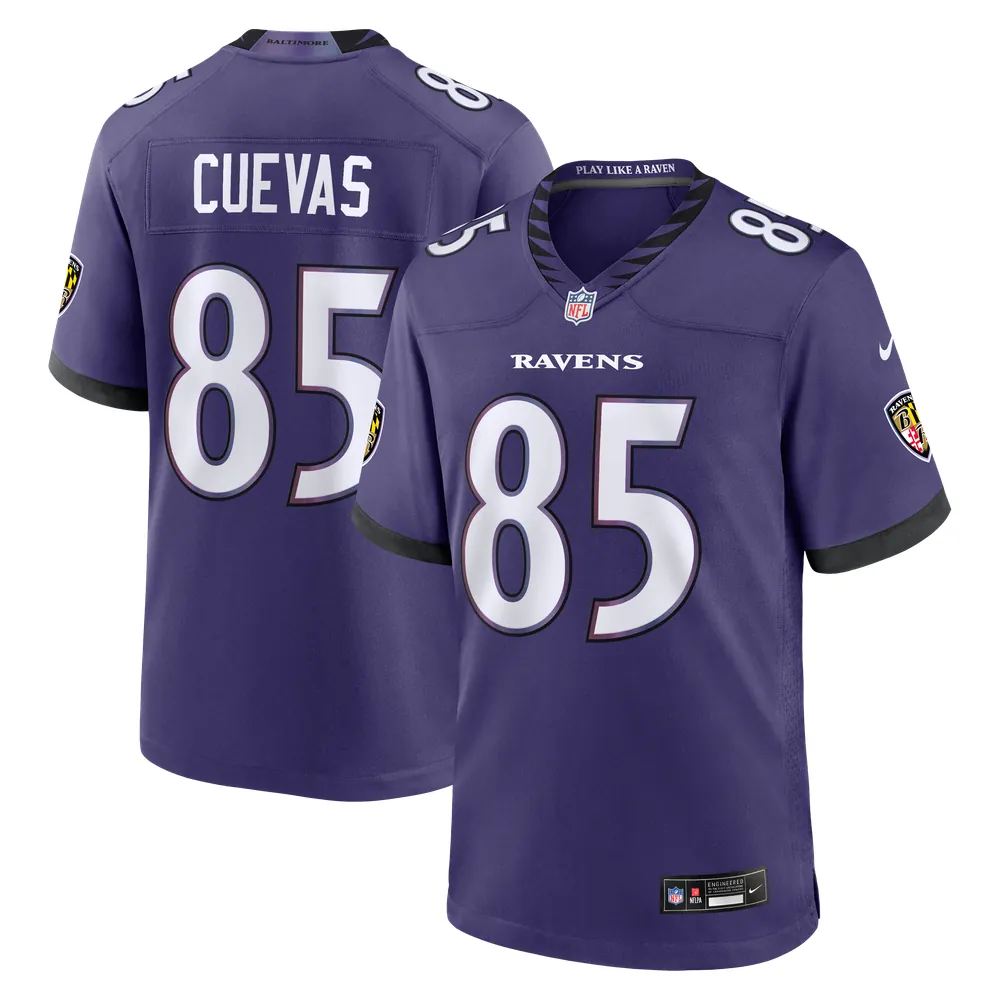 Josh Cuevas Baltimore Ravens Nike Team Game Jersey - Purple