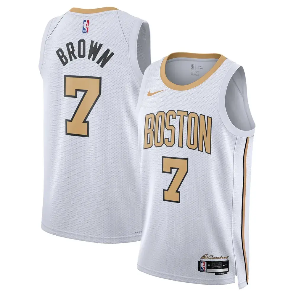 Jaylen Brown Boston Celtics Nike Unisex 2025/26 Swingman Jersey - White - City Edition