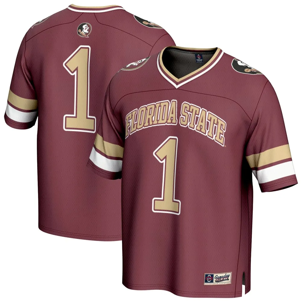 #1 Florida State Seminoles GameDay Greats Unisex Collegiate Football Fashion Jersey - Garnet