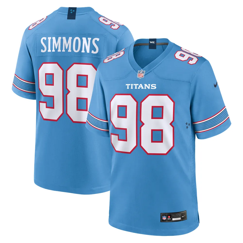 Jeffery Simmons Tennessee Titans Nike Game Jersey - Light Blue
