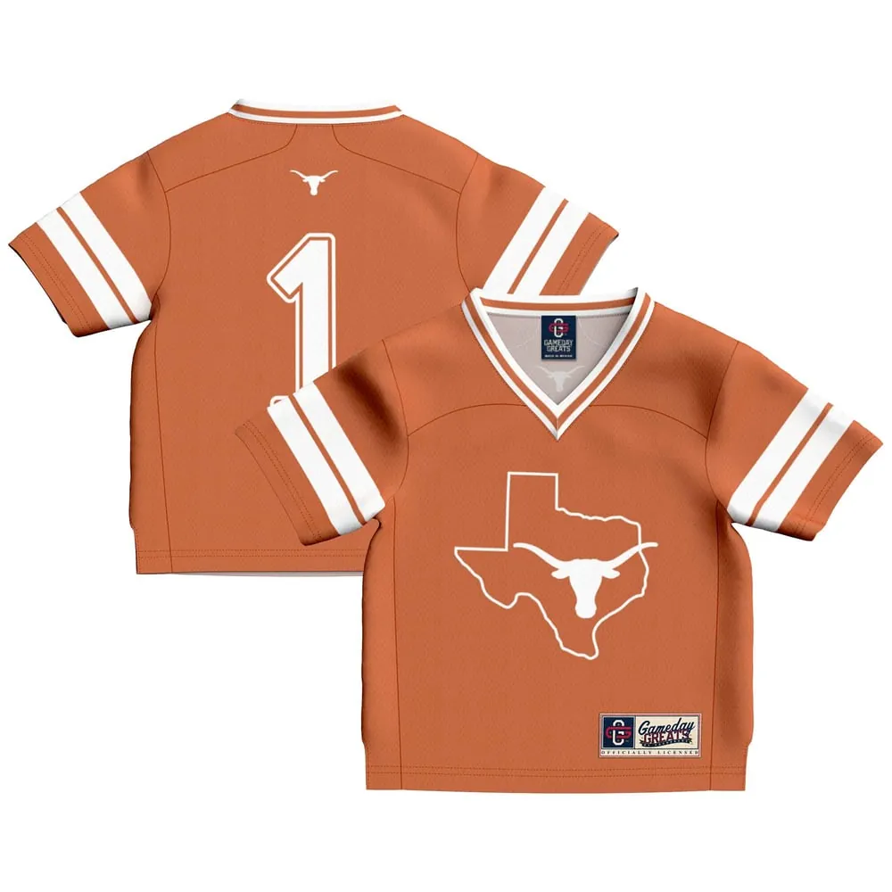 #1 Texas Longhorns GameDay Greats Infant Lightweight Collegiate Football Fashion Jersey - Texas Orange