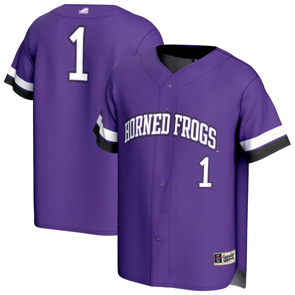 TCU Horned Frogs GameDay Greats Unisex Lightweight Collegiate Baseball Fashion Jersey - Purple