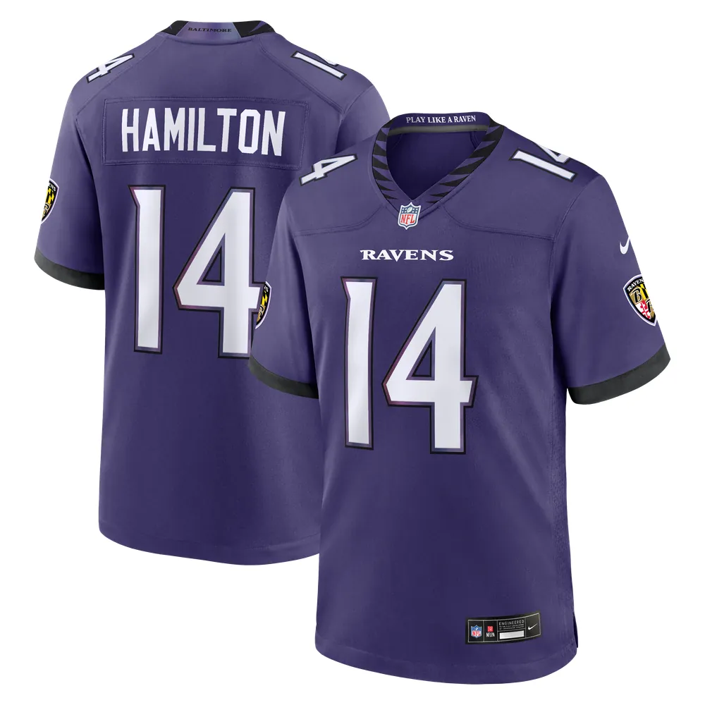 Kyle Hamilton Baltimore Ravens Nike Team Game Jersey - Purple