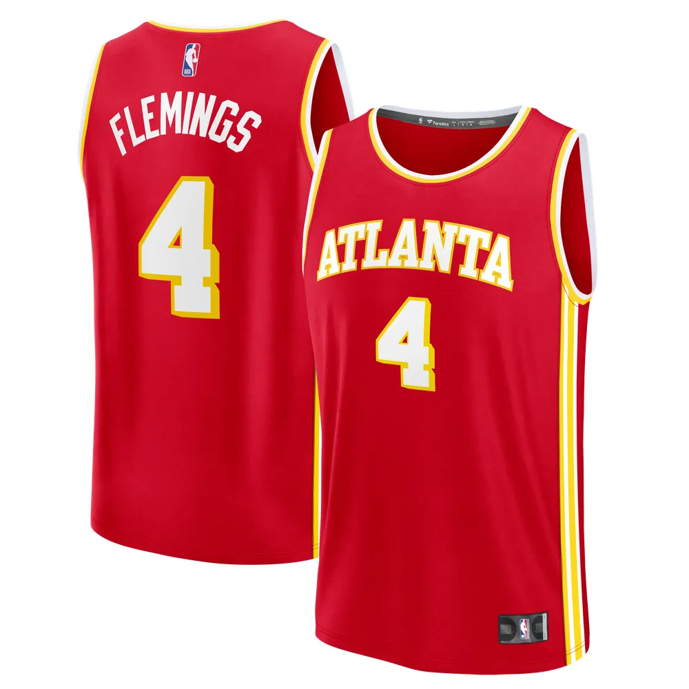 Kingston Flemings Atlanta Hawks Fanatics 2026 NBA Draft First Round Pick Fast Break Jersey - Icon Edition - Red