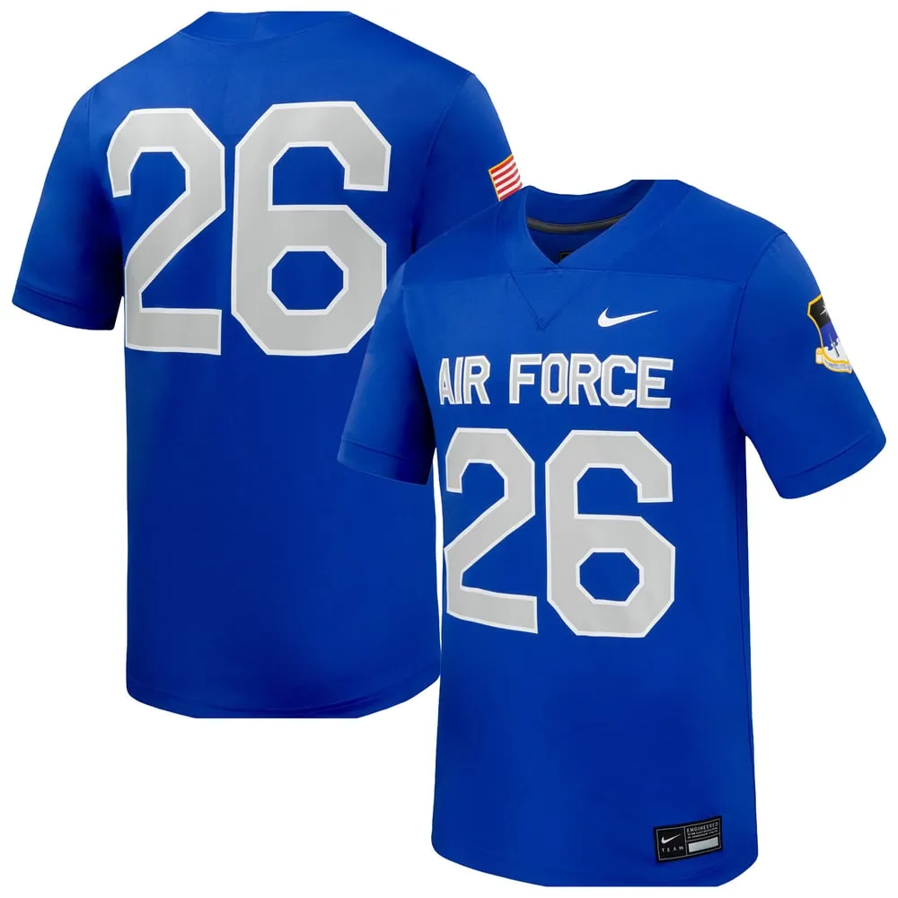 #26 Air Force Falcons Nike  Replica Football Jersey - Royal