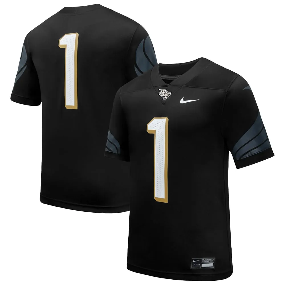 #1 UCF Knights Nike Home Game Football Jersey - Black