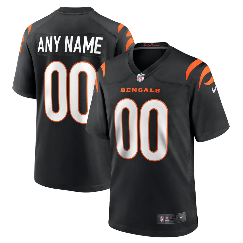Cincinnati Bengals Nike Youth Logo Game Custom Jersey - Black