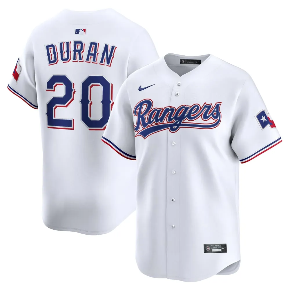 Ezequiel Duran Texas Rangers Nike Home Limited Player Jersey - White