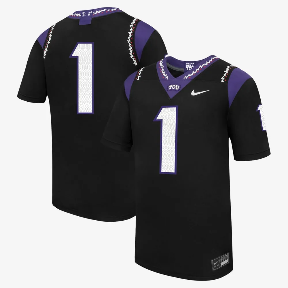 TCU Horned Frogs Nike  Replica Football Jersey - Black