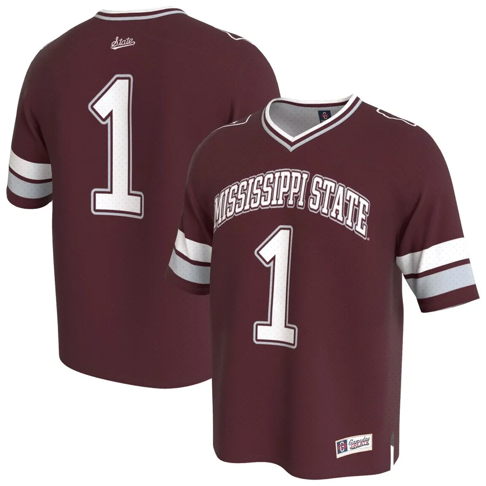 Mississippi State Bulldogs GameDay Greats Unisex Lightweight Collegiate Football Fashion Jersey - Maroon