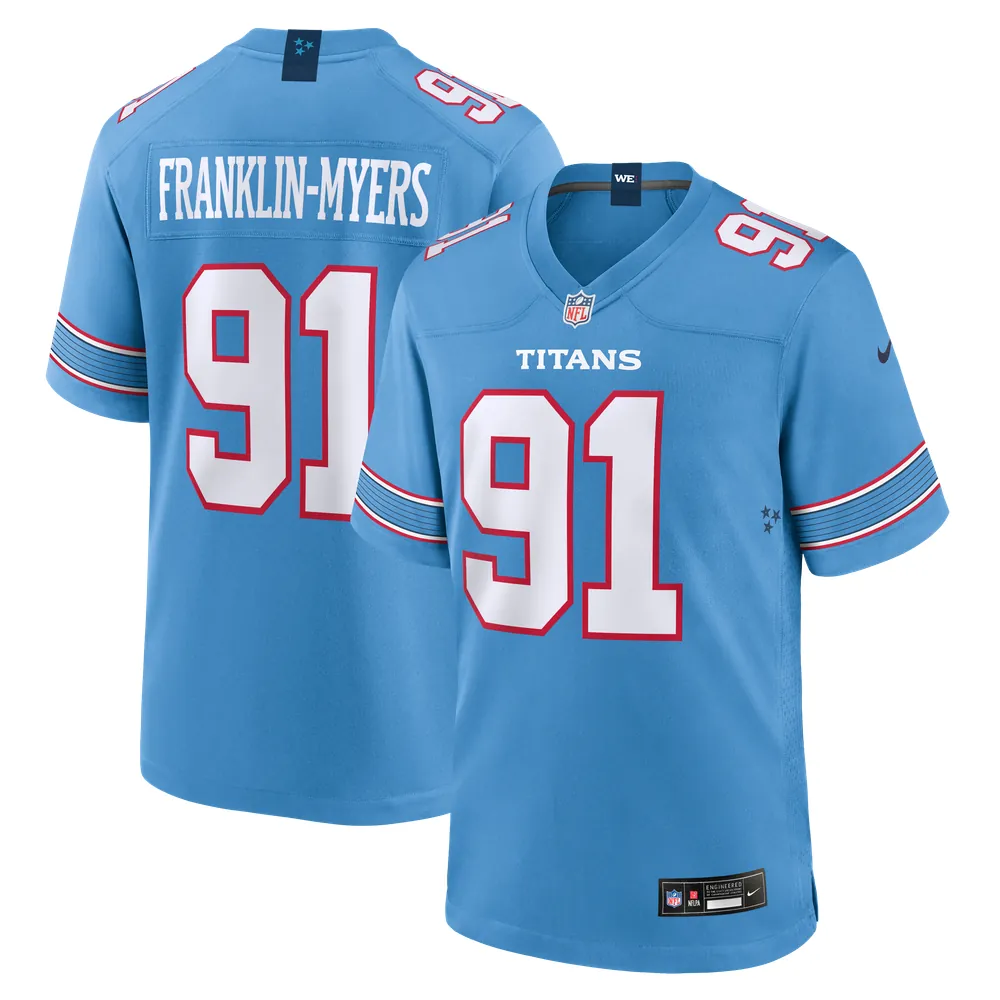 John Franklin-Myers Tennessee Titans Nike Team Game Jersey - Light Blue