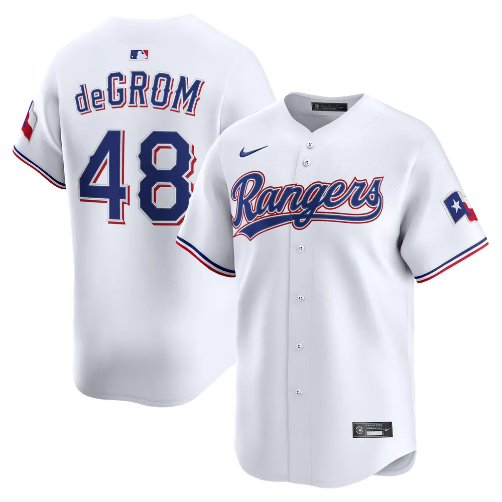Jacob deGrom Texas Rangers Nike Home Limited Jersey - White