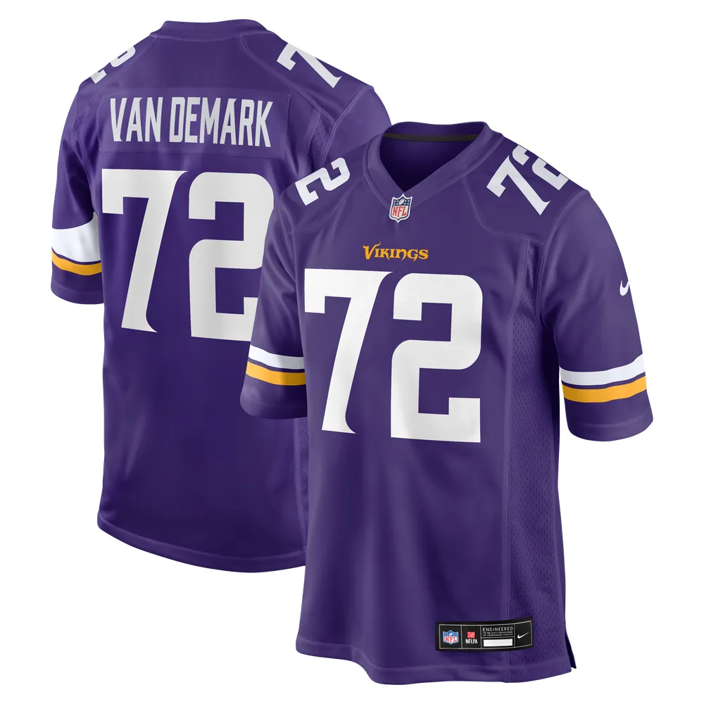 Ryan Van Demark Minnesota Vikings Nike Team Game Jersey -  Purple