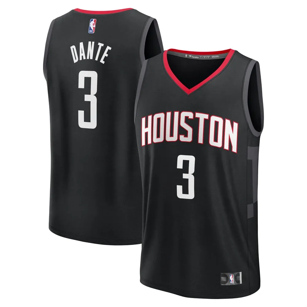 N'Faly Dante Houston Rockets Fanatics Fast Break Replica Player Jersey - Statement Edition - Black