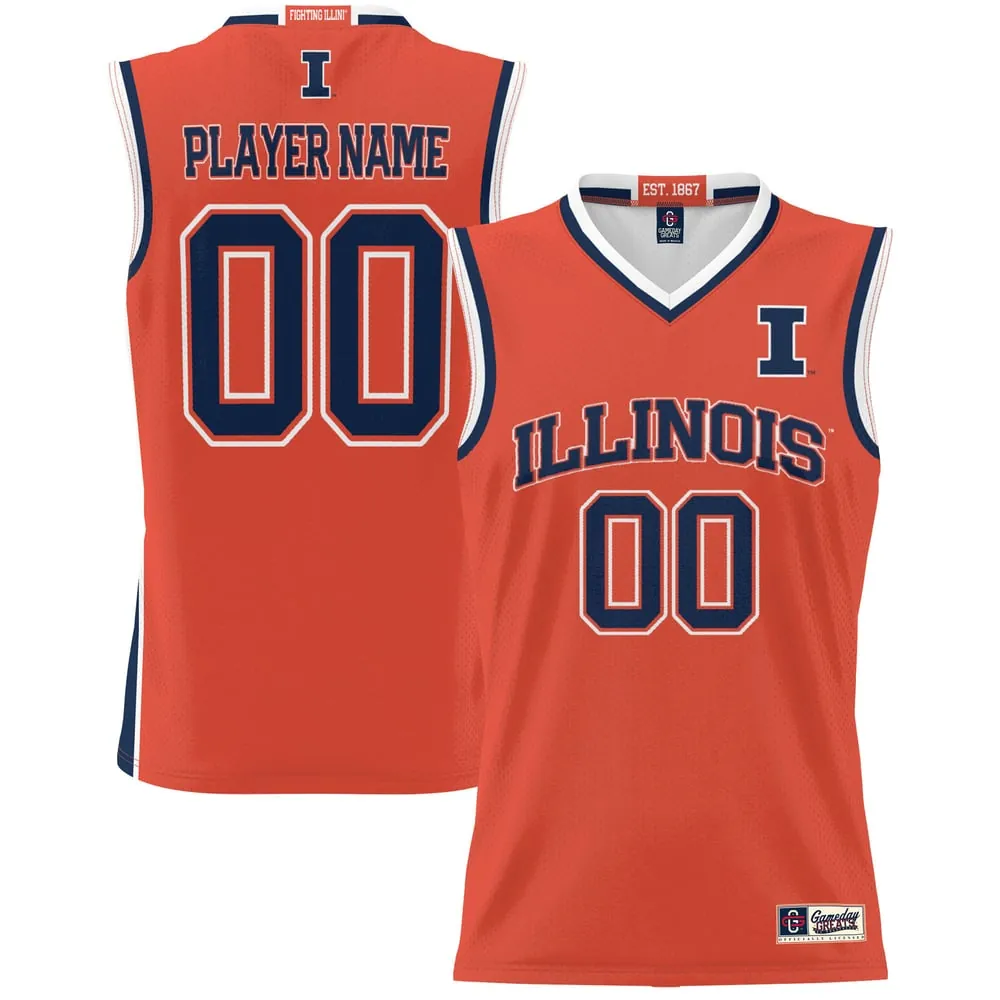 Illinois Fighting Illini GameDay Greats Unisex  Lightweight NIL Pick-A-Player Men's Basketball Jersey - Orange