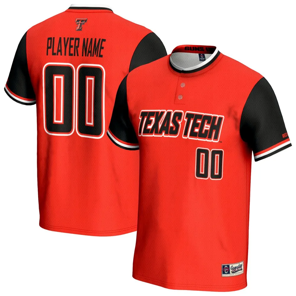 Texas Tech Red Raiders GameDay Greats Unisex NIL Pick-A-Player Lightweight Softball Jersey - Red