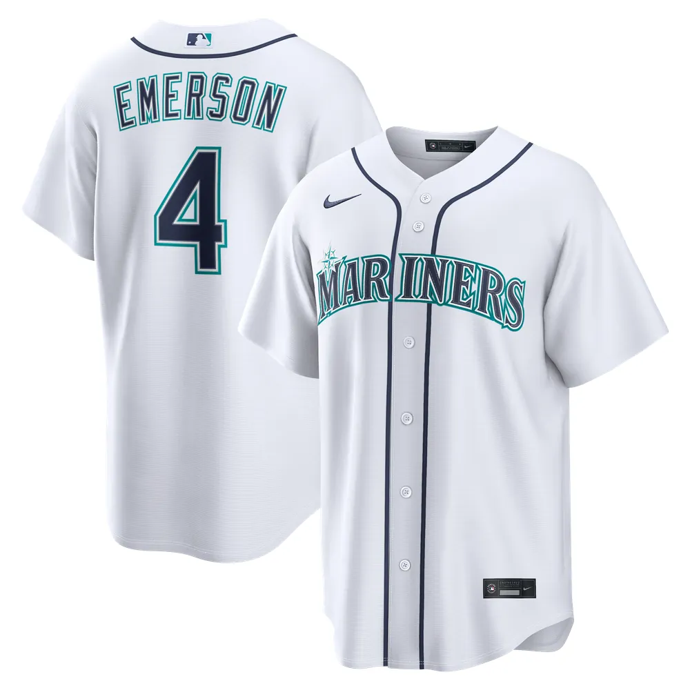 Colt Emerson Seattle Mariners Nike Home Replica Jersey - White