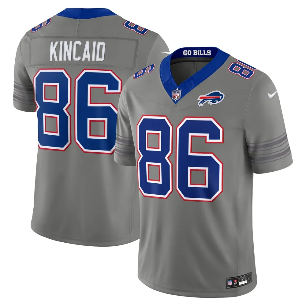 Dalton Kincaid Buffalo Bills Nike Nickel City Vapor F.U.S.E. Stitched Limited Jersey - Gray