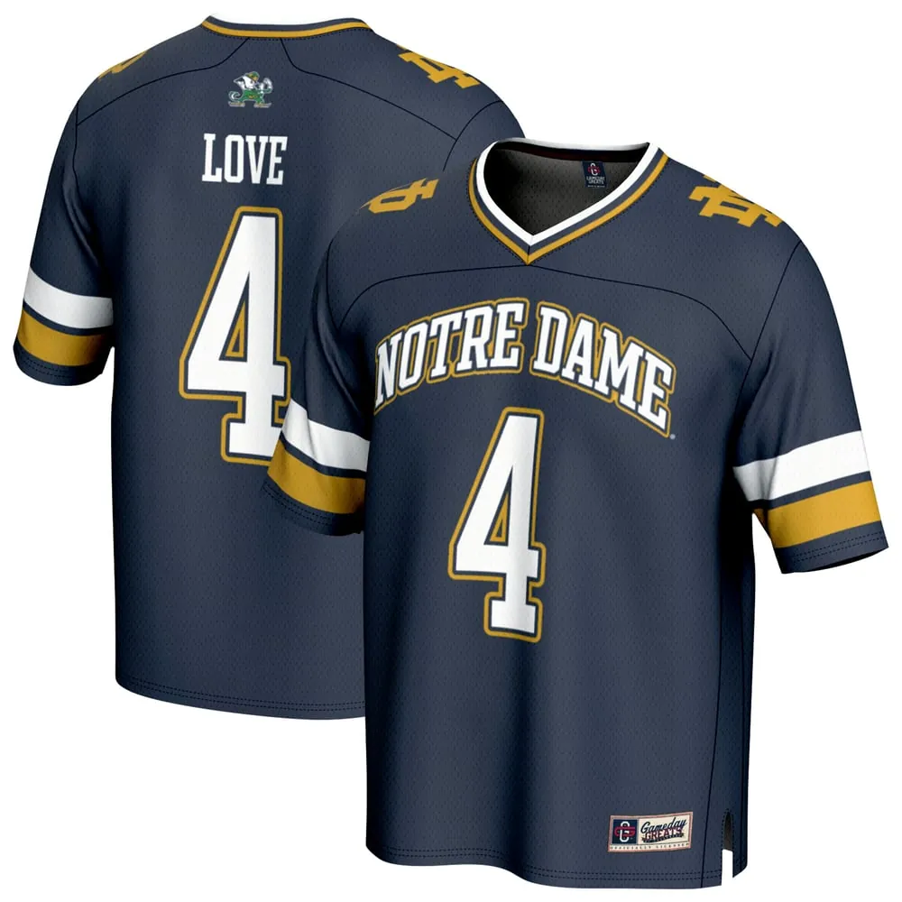 Jeremiyah Love Notre Dame Fighting Irish GameDay Greats Youth Football Fashion Jersey - Navy