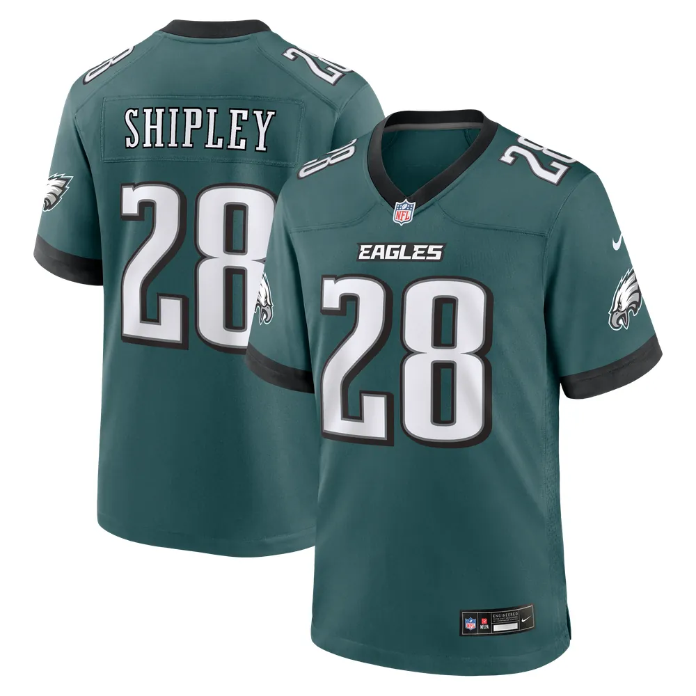 Will Shipley Philadelphia Eagles Nike Team Game Jersey -  Midnight Green