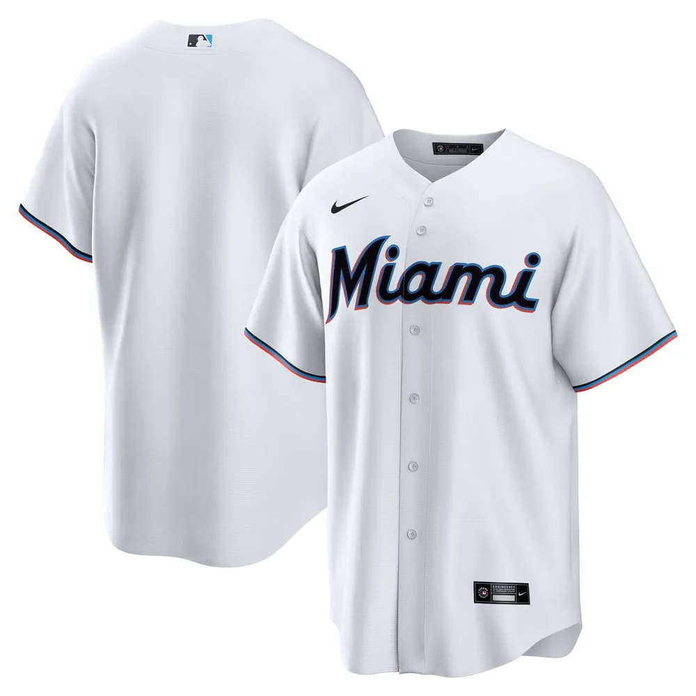Miami Marlins Nike Home Big & Tall Replica Jersey - White