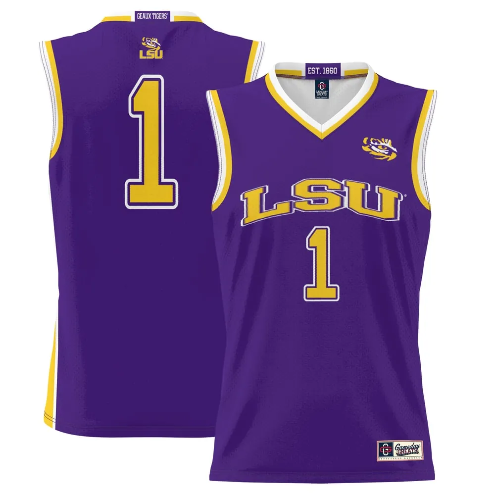 #1  LSU Tigers GameDay Greats  Lightweight Basketball Jersey - Purple