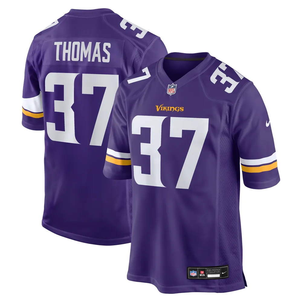Tavierre Thomas Minnesota Vikings Nike Team Game Jersey -  Purple