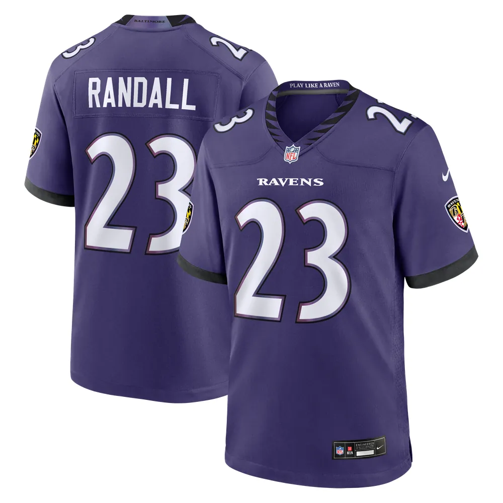Adam Randall Baltimore Ravens Nike Team Game Jersey - Purple