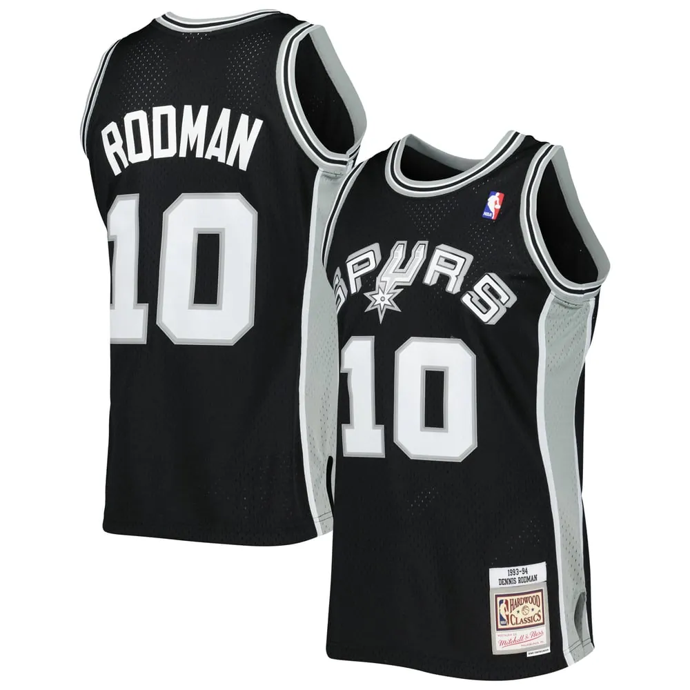 Dennis Rodman San Antonio Spurs Mitchell & Ness 1993/94 Hardwood Classics Swingman Jersey - Black