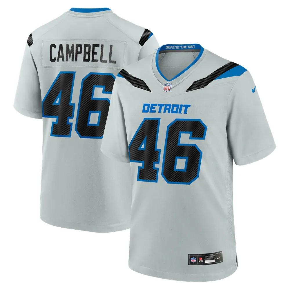 Jack Campbell Detroit Lions Nike 2026 Rivalries Collection Game Jersey - Silver