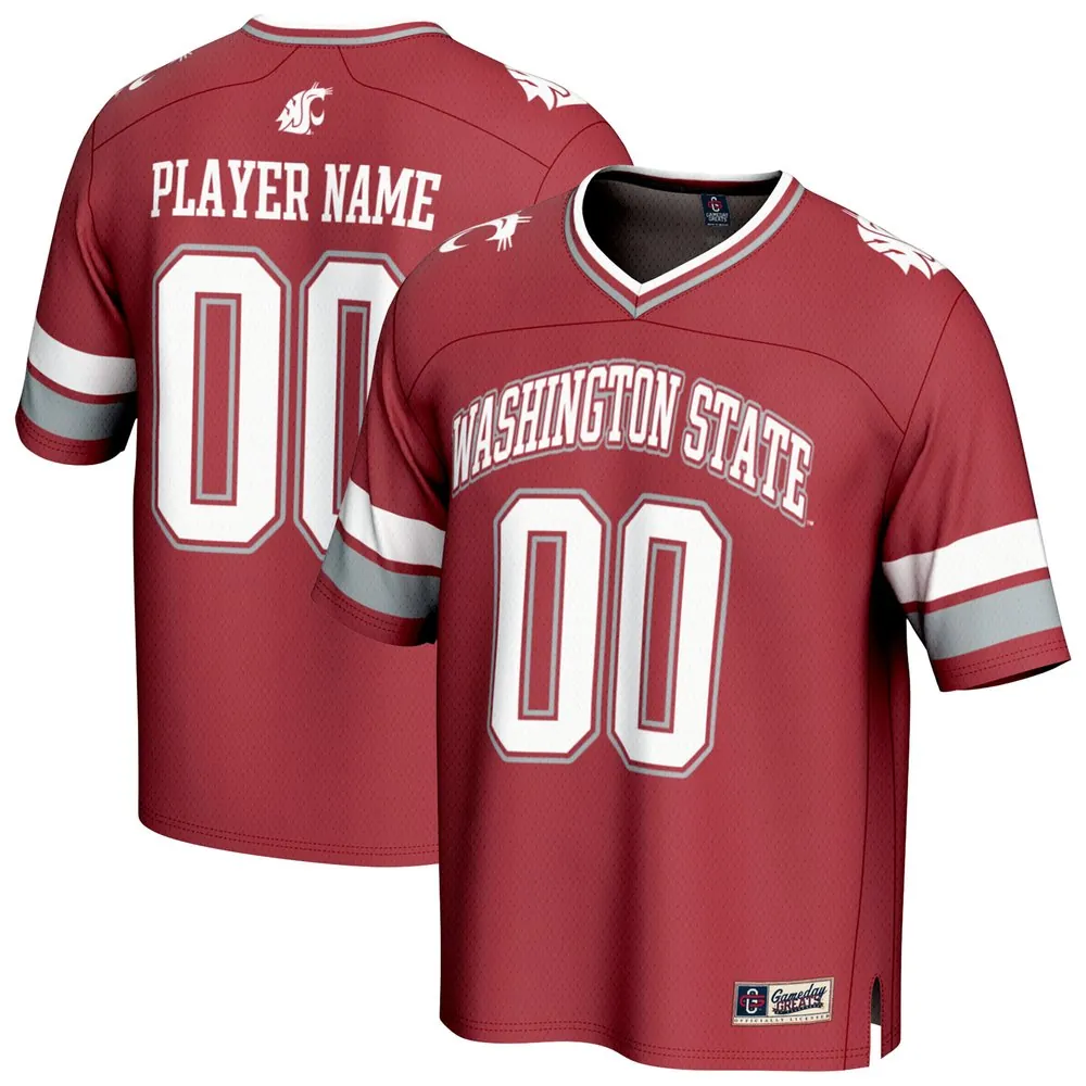 Washington State Cougars GameDay Greats Unisex NIL Pick-A-Player Football Fashion Jersey - Crimson