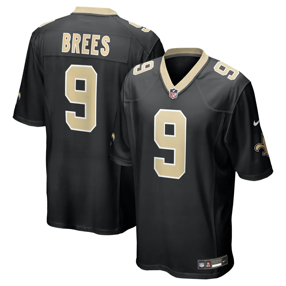 Drew Brees New Orleans Saints Nike Team Game Jersey -  Black