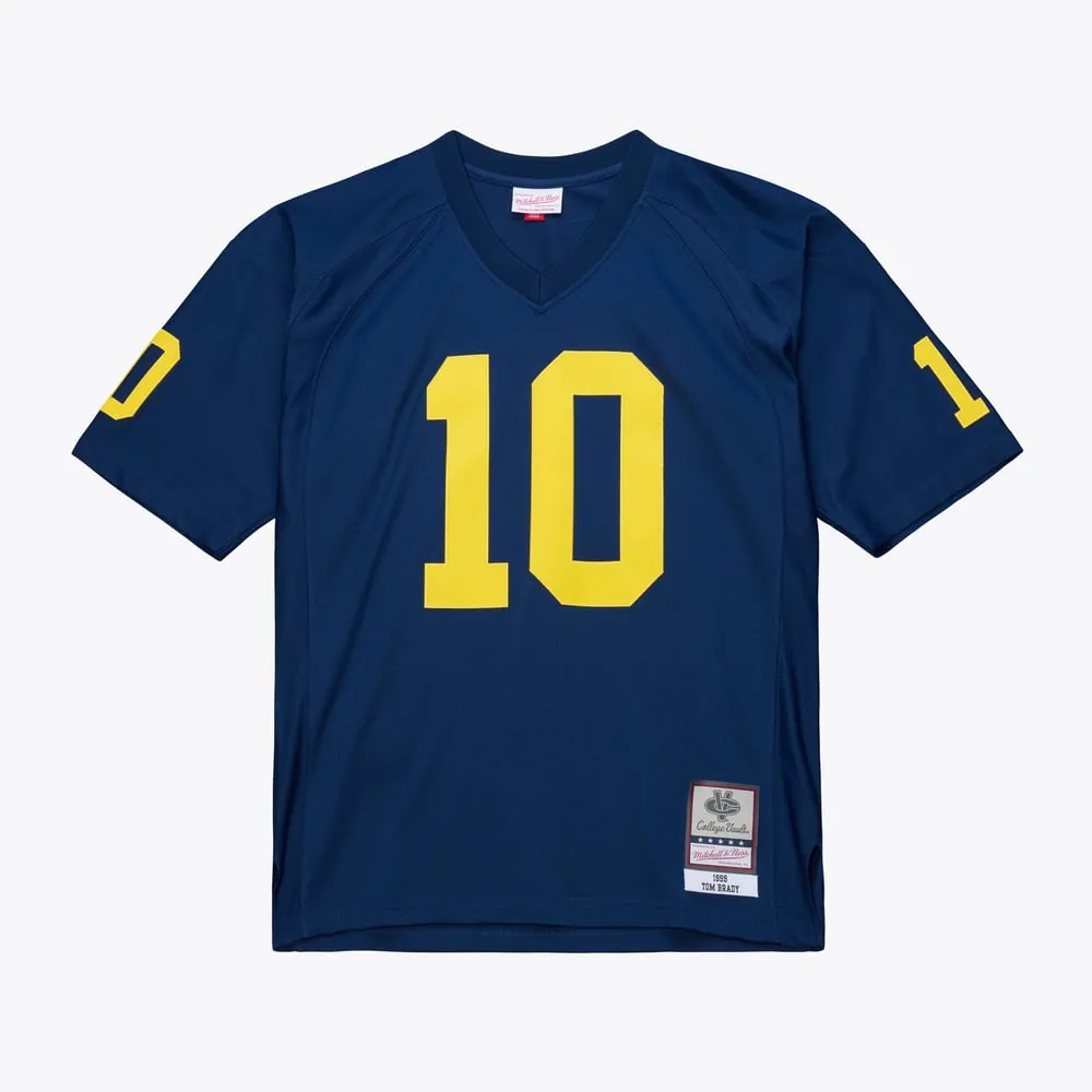 Tom Brady Michigan Wolverines Mitchell & Ness 1999 College Vault Jersey - Navy