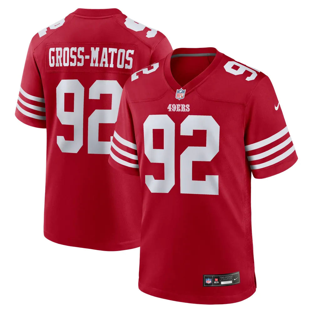 Yetur Gross-Matos San Francisco 49ers Nike Team Game Jersey -  Scarlet