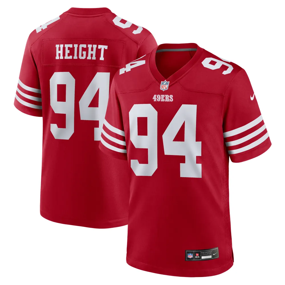 Romello Height San Francisco 49ers Nike Team Game Jersey - Scarlet