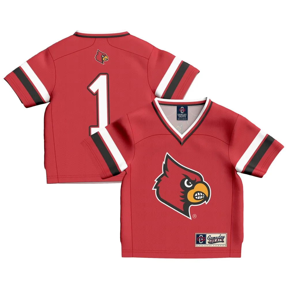 Louisville Cardinals GameDay Greats Toddler Football Fashion Jersey - Red